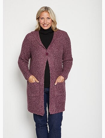 Long gilet à capuche