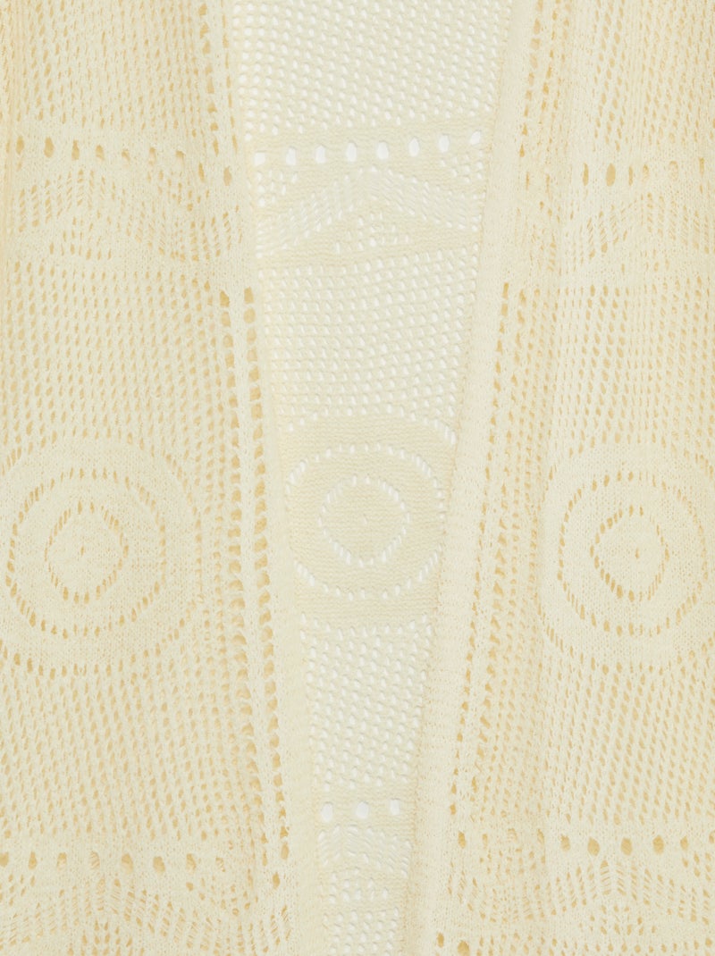 Long kimono en tricot 'JDY' BLANC - Kiabi