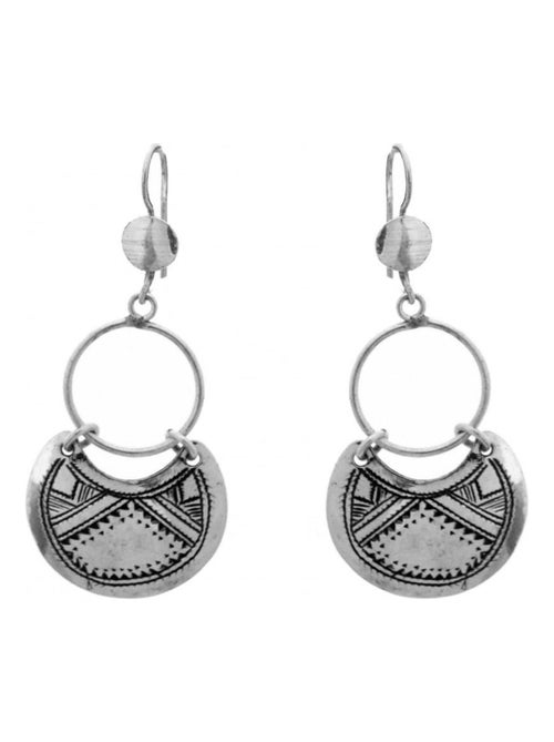 Longue Boucle d'oreille touareg Ethnique, Bijoucolor - Kiabi