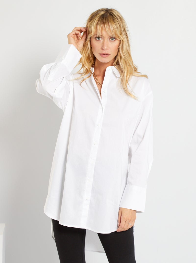 Longue chemise 'Jacqueline de Yong' blanc - Kiabi