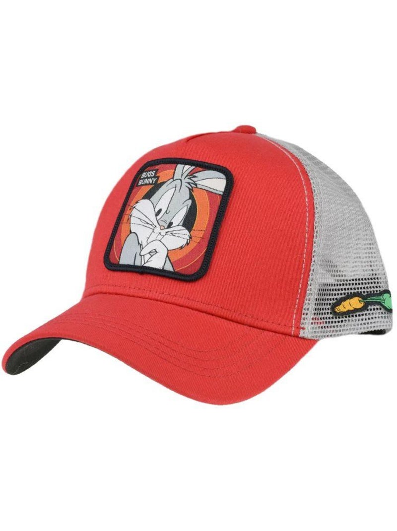 Looney Tunes - Casquette trucker motif Bugs Bunny motif/style Capslab FREEGUN (Bugs Bunny) Rouge - Kiabi