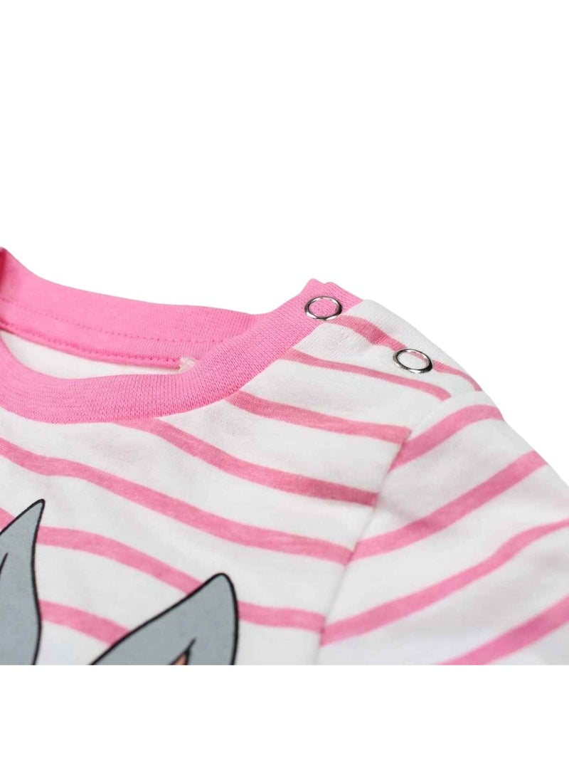 Looney Tunes - Ensemble T-shirt et Legging bébé Fille Bugs Bunny Rose - Kiabi