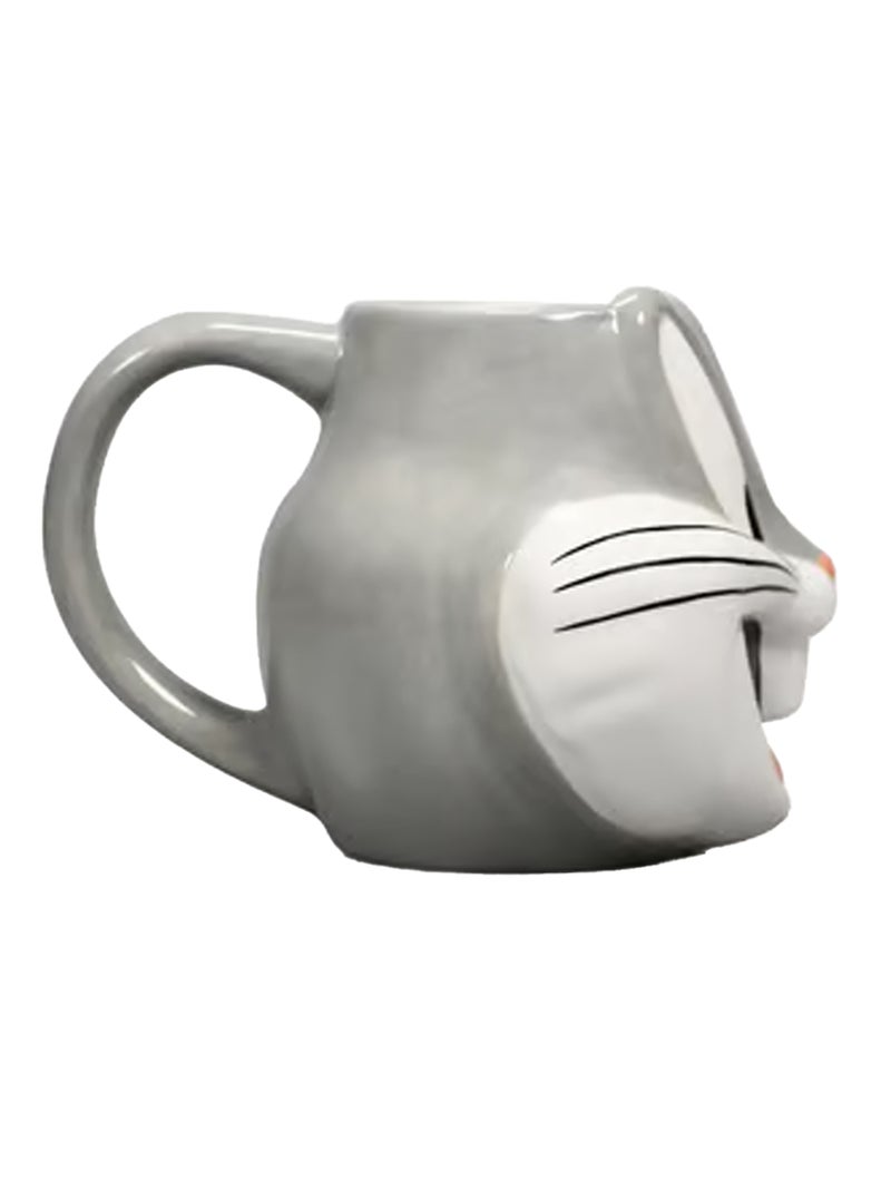 Looney Tunes - Mug motif Bugs Bunny motif/style Façonné (Bugs Bunny) Gris Blanc - Kiabi