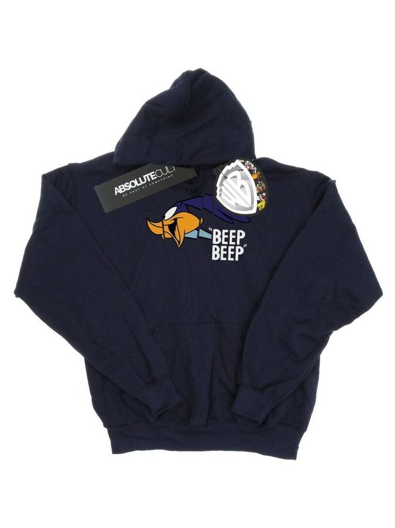 Looney Tunes - Sweat à capuche BEEP BEEP Bleu marine - Kiabi