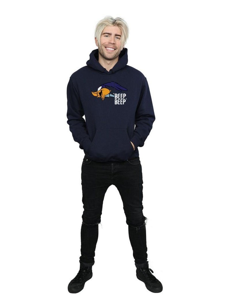 Looney Tunes - Sweat à capuche BEEP BEEP Bleu marine - Kiabi