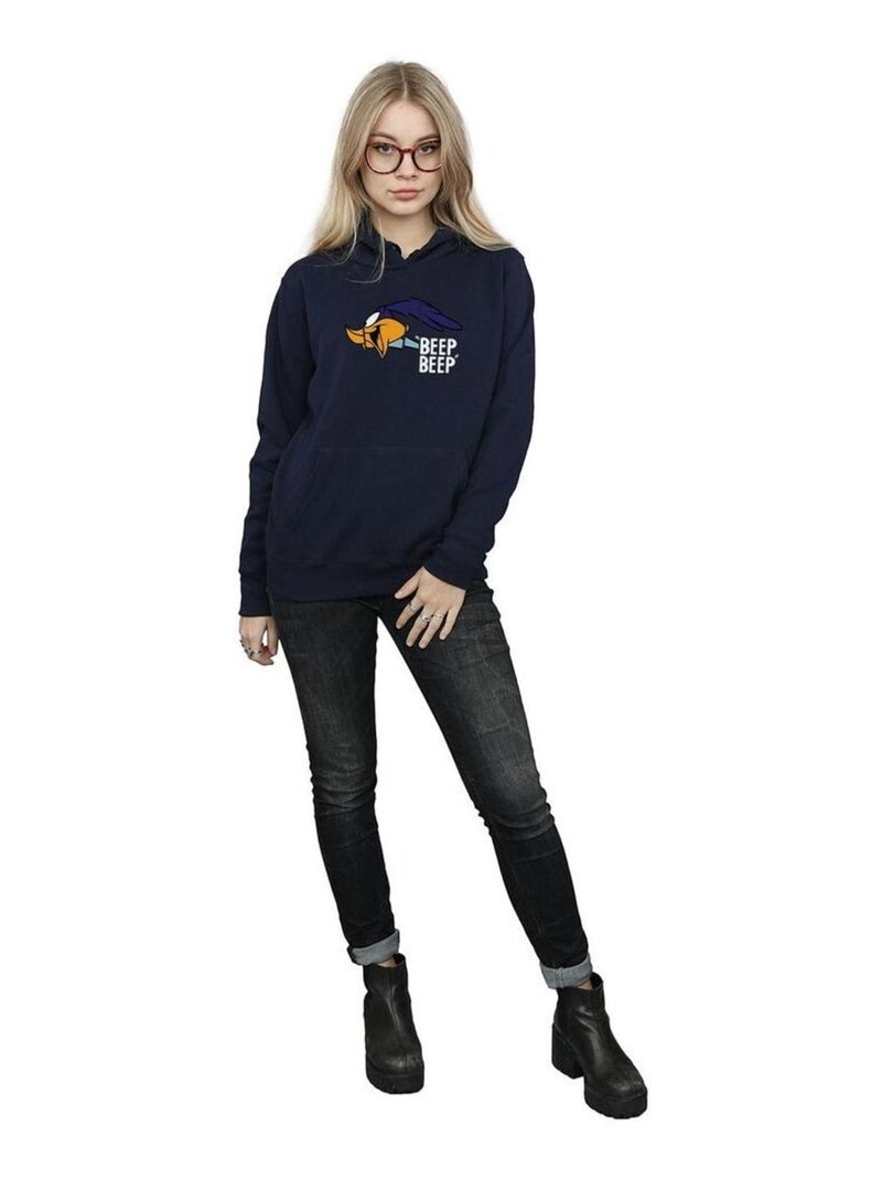 Looney Tunes - Sweat à capuche BEEP BEEP Bleu marine - Kiabi
