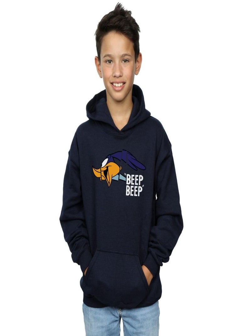 Looney Tunes - Sweat à capuche BEEP BEEP Bleu marine - Kiabi