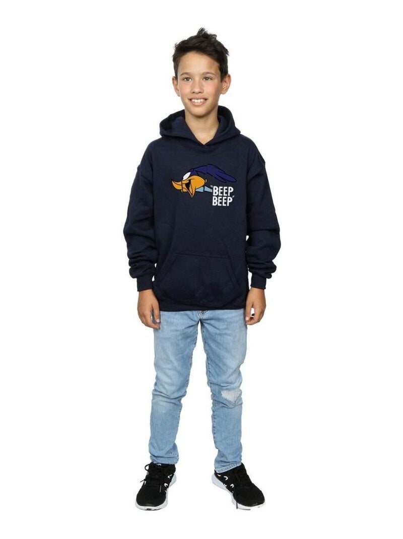 Looney Tunes - Sweat à capuche BEEP BEEP Bleu marine - Kiabi