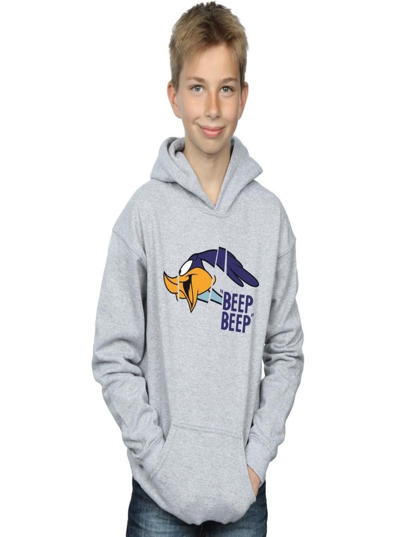 Looney Tunes - Sweat à capuche BEEP BEEP Gris chiné - Kiabi