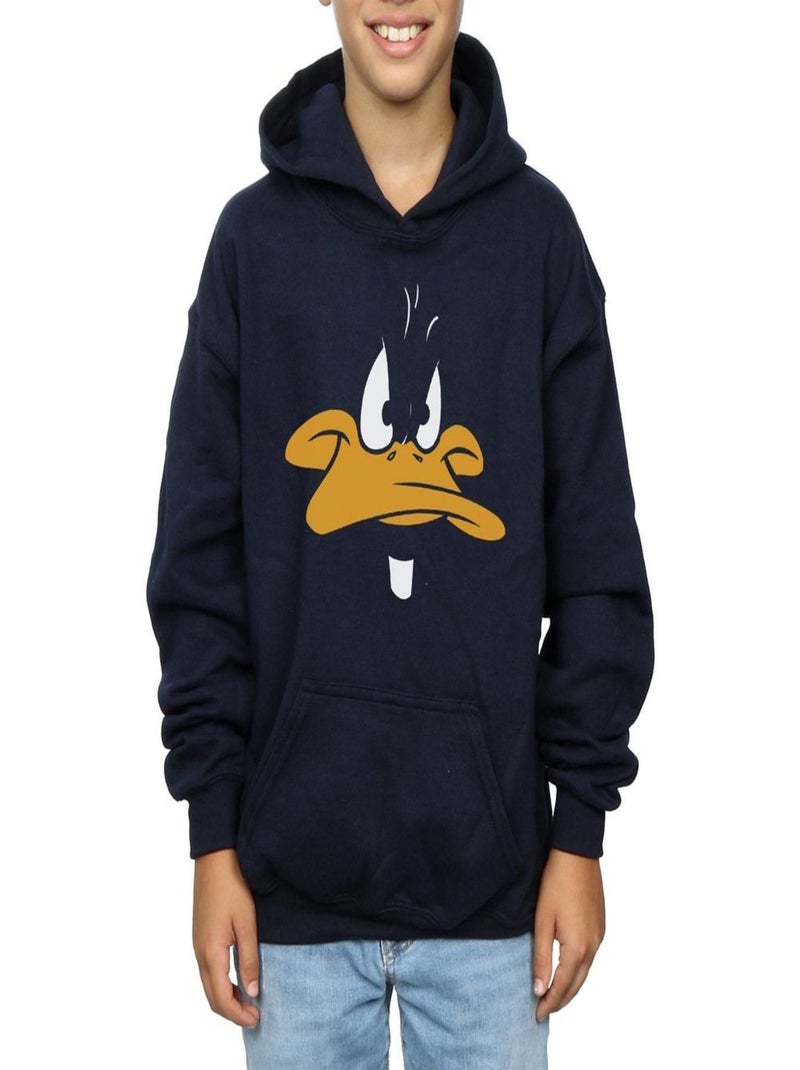 Looney Tunes - Sweat à capuche (Daffy Duck) Bleu marine - Kiabi