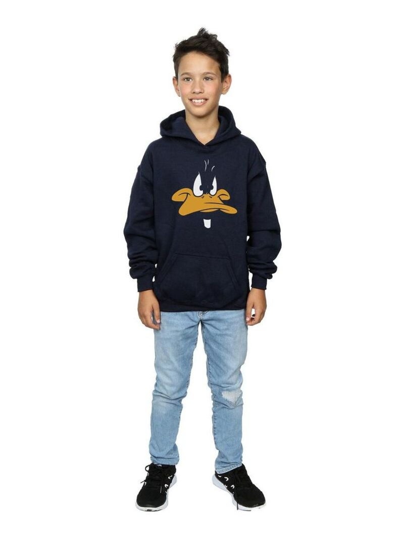 Looney Tunes - Sweat à capuche (Daffy Duck) Bleu marine - Kiabi