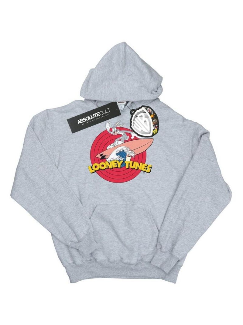 Looney Tunes - Sweat à capuche Gris chiné - Kiabi