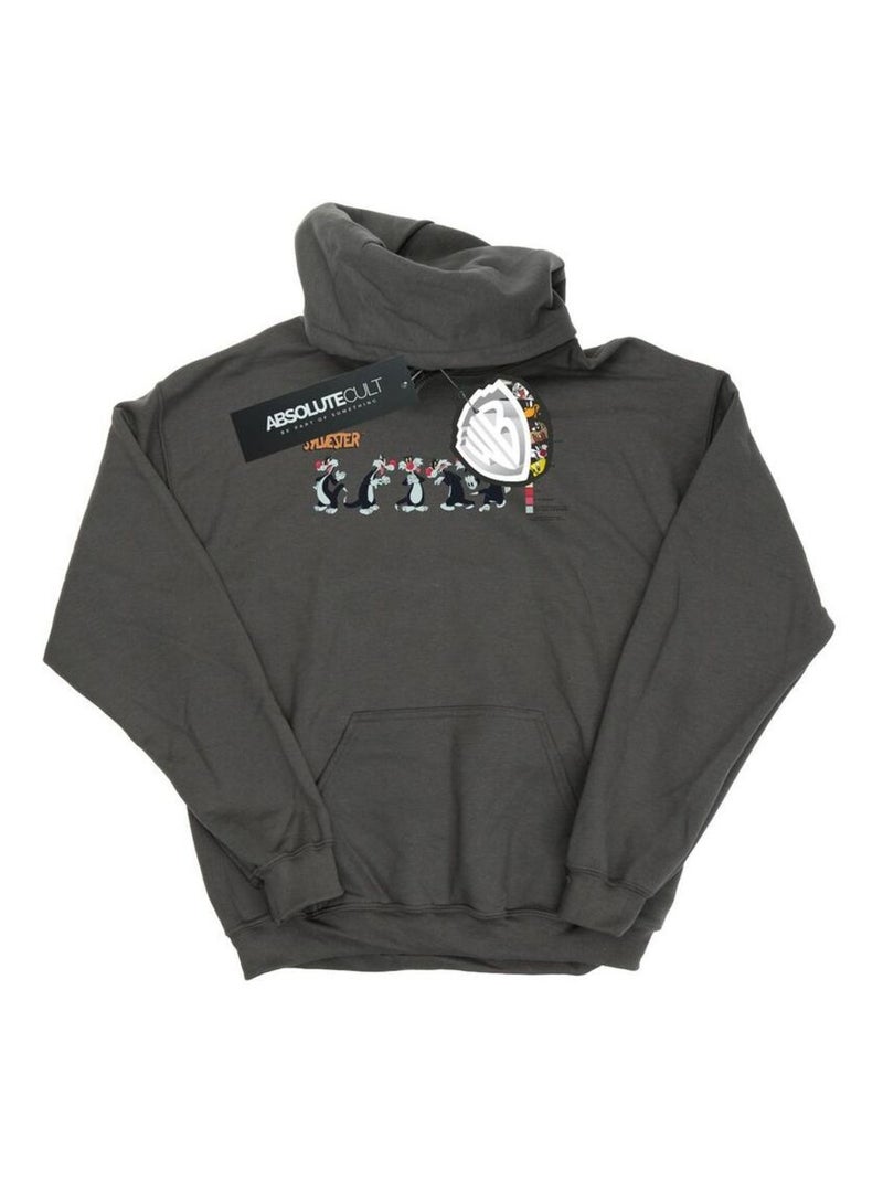 Looney Tunes - Sweat à capuche Gris Noir - Kiabi