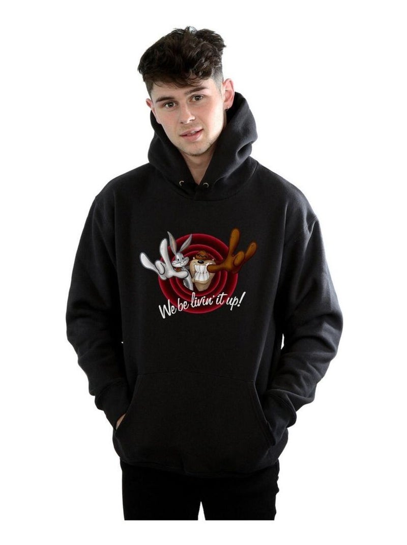 Looney Tunes - Sweat à capuche LIVIN' IT UP Noir - Kiabi