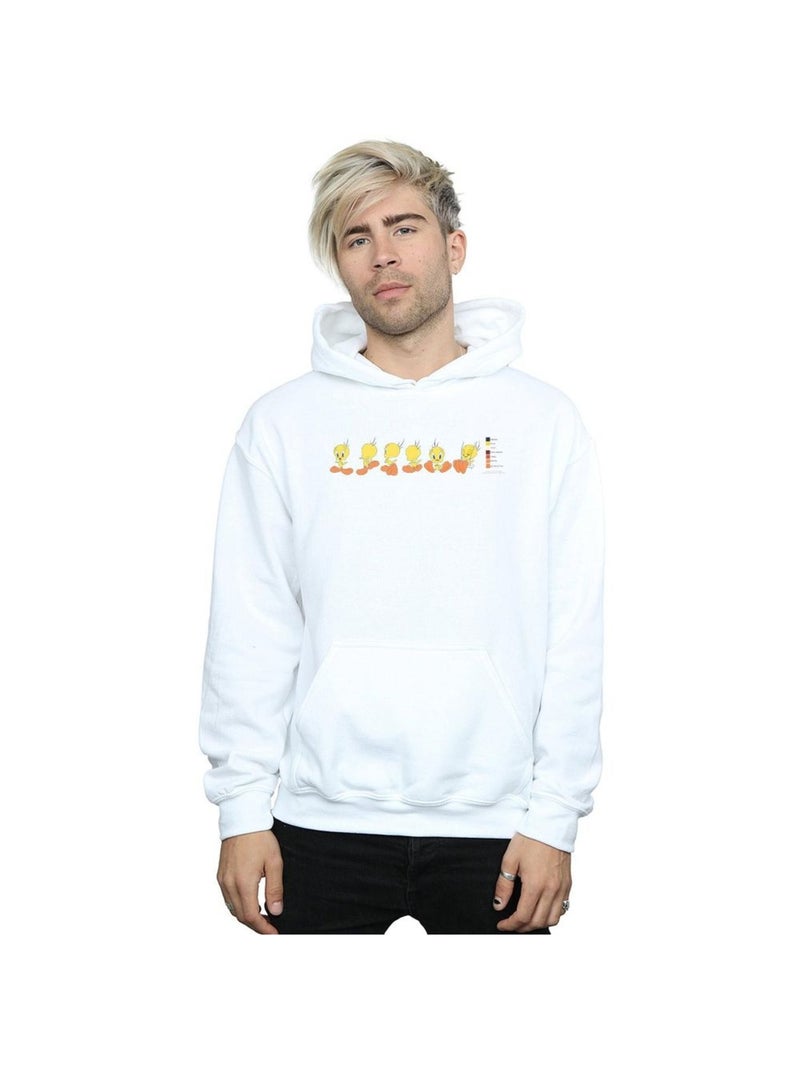 Looney Tunes - Sweat à capuche TWEETY PIE COLOUR CODE Blanc - Kiabi