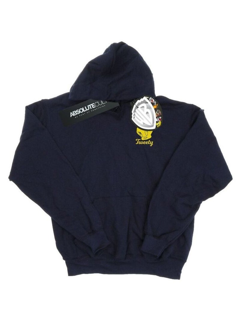 Looney Tunes - Sweat à capuche TWEETY PIE HEAD Bleu marine - Kiabi