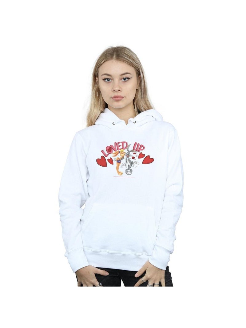 Looney Tunes - Sweat à capuche VALENTINE'S DAY LOVED UP Blanc - Kiabi
