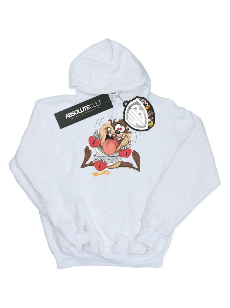 Looney Tunes - Sweat à capuche VALENTINE'S DAY MADLY IN LOVE Blanc - Kiabi