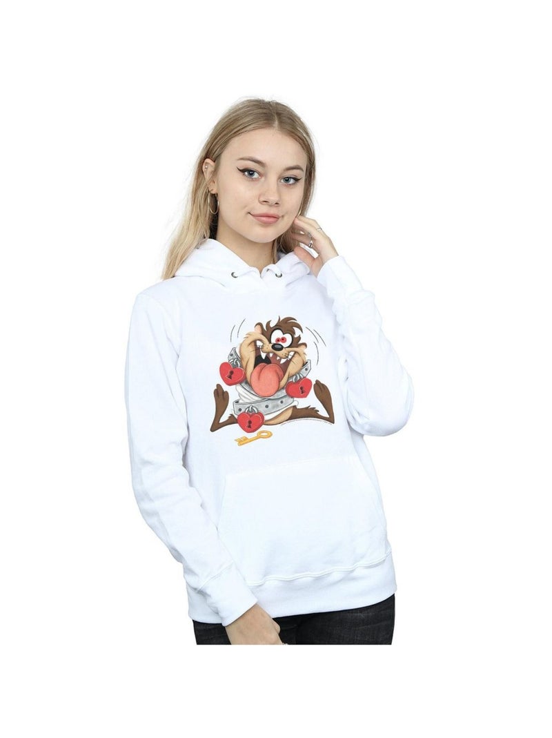 Looney Tunes - Sweat à capuche VALENTINE'S DAY MADLY IN LOVE Blanc - Kiabi