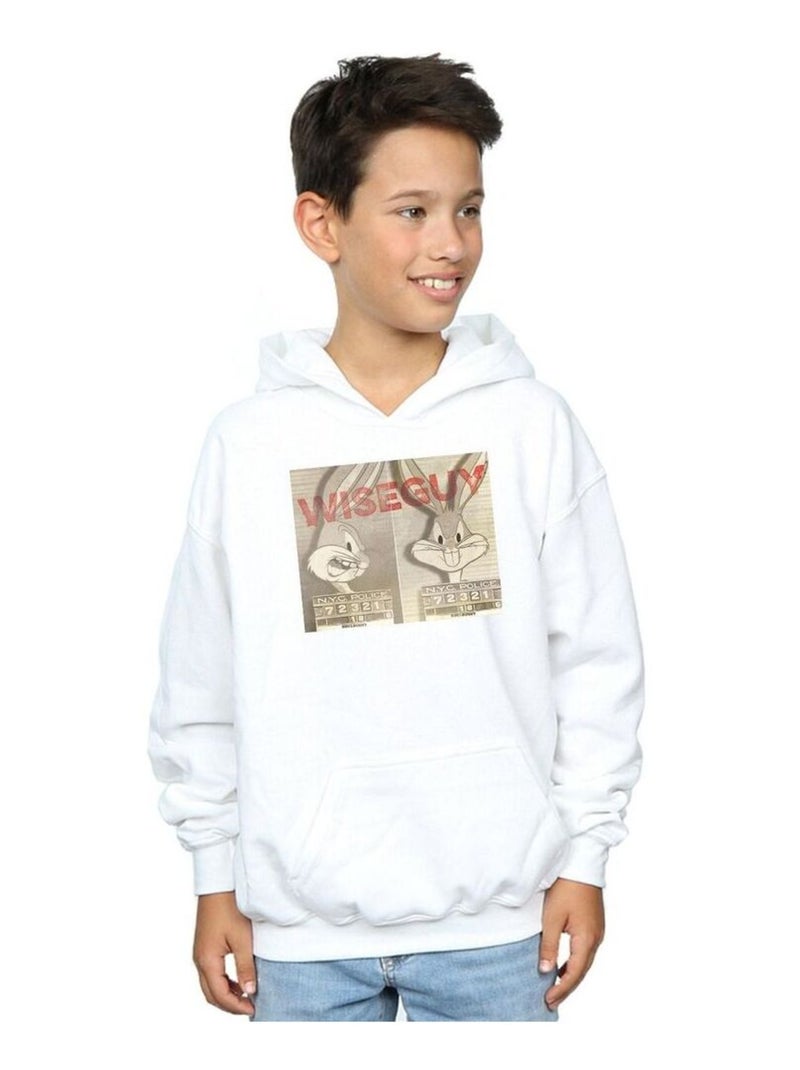 Looney Tunes - Sweat à capuche WISE GUY Blanc - Kiabi