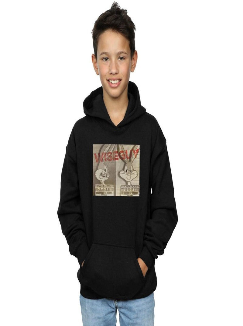 Looney Tunes - Sweat à capuche WISE GUY Noir - Kiabi