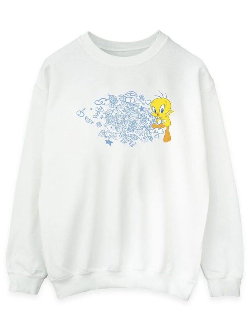 Looney Tunes - Sweat ACME Blanc - Kiabi