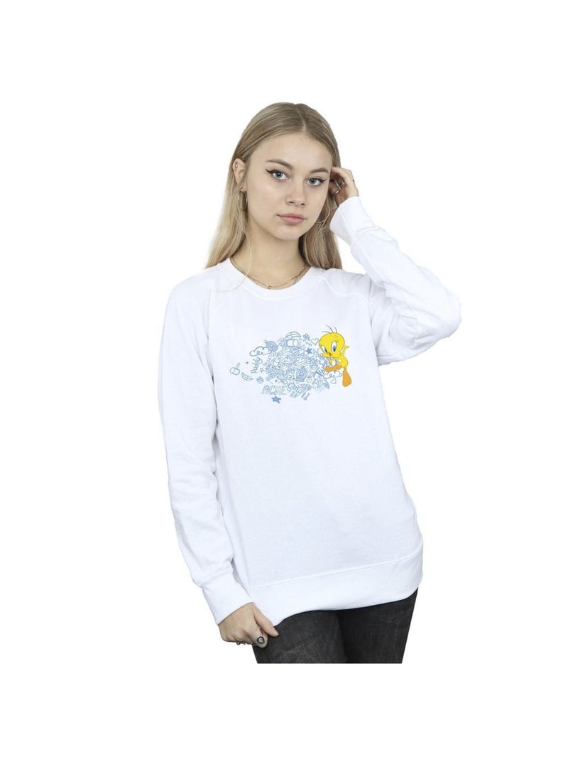Looney Tunes - Sweat ACME Blanc - Kiabi