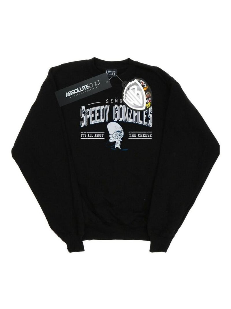 Looney Tunes - Sweat ALL ABOUT CHEESE Noir - Kiabi