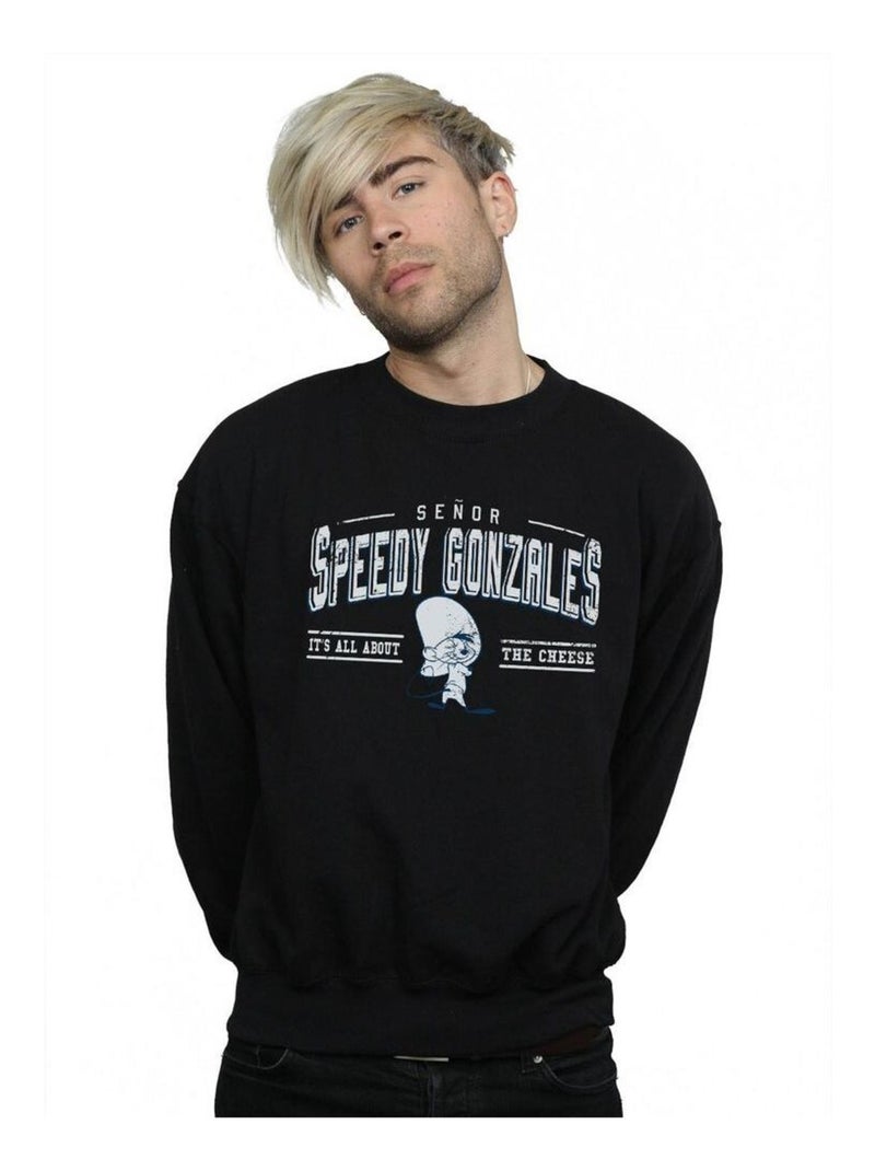 Looney Tunes - Sweat ALL ABOUT CHEESE Noir - Kiabi