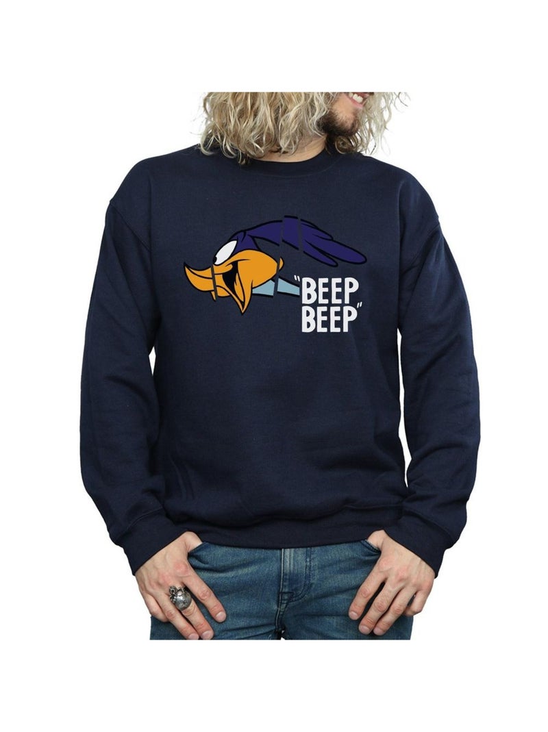 Looney Tunes - Sweat BEEP BEEP (Bip Bip) Bleu marine - Kiabi