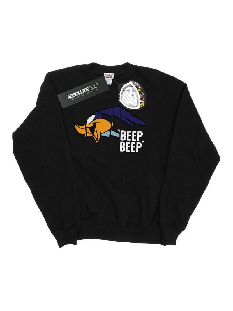 Looney Tunes - Sweat BEEP BEEP (Bip Bip) Noir - Kiabi
