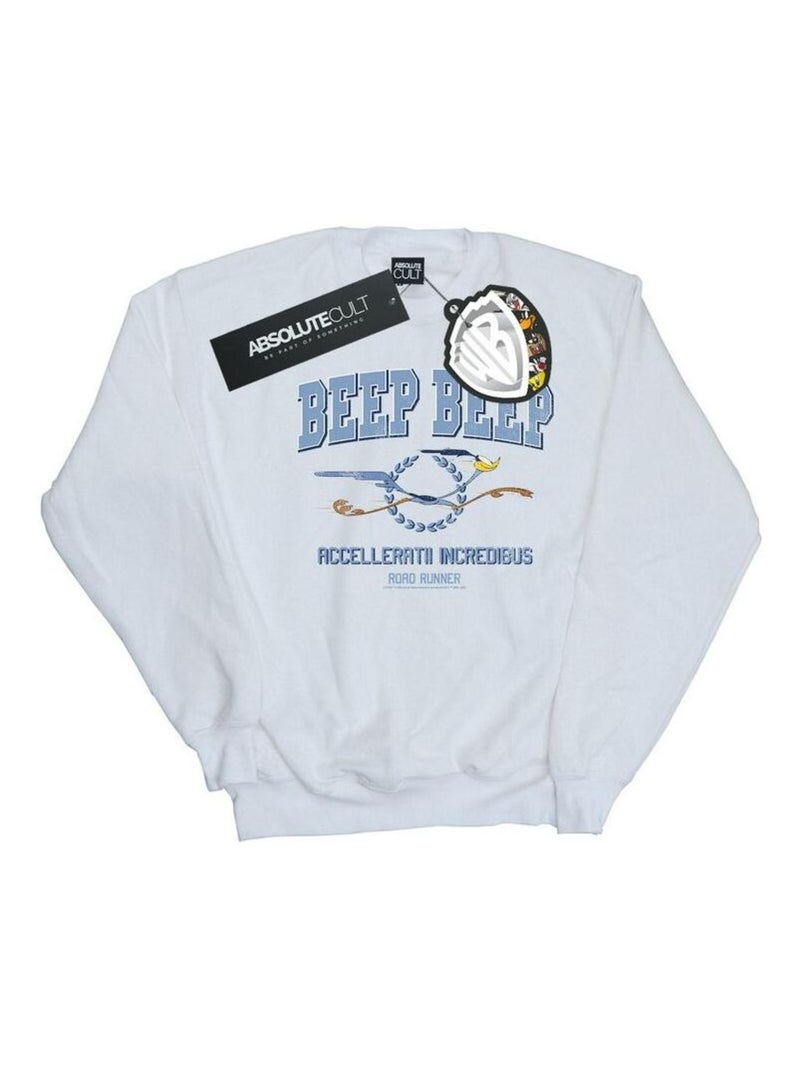 Looney Tunes - Sweat BEEP BEEP Blanc - Kiabi