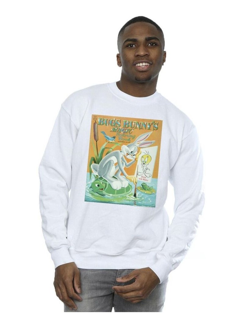 Looney Tunes - Sweat BUGS BUNNY COLOURING BOOK Blanc - Kiabi