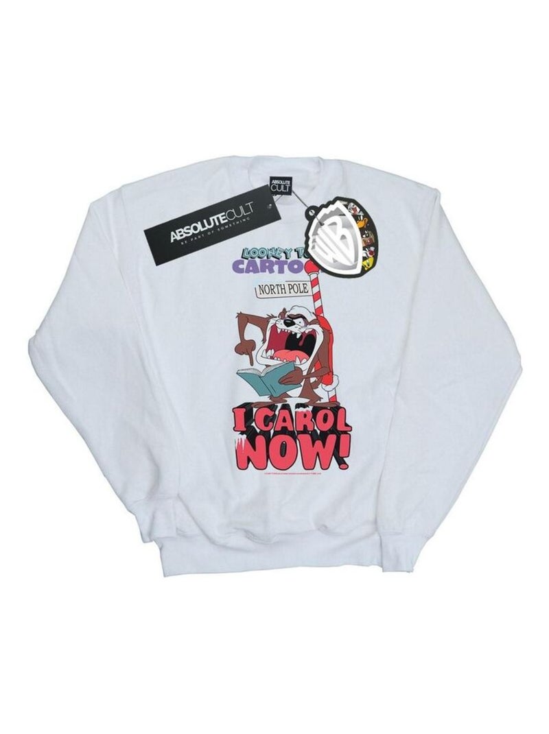 Looney Tunes - Sweat CAROL NOW Blanc - Kiabi