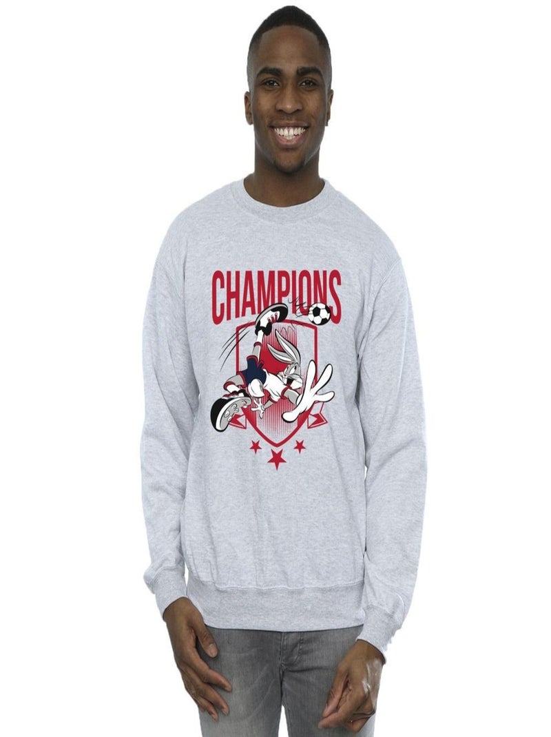 Looney Tunes - Sweat CHAMPIONS Gris chiné - Kiabi