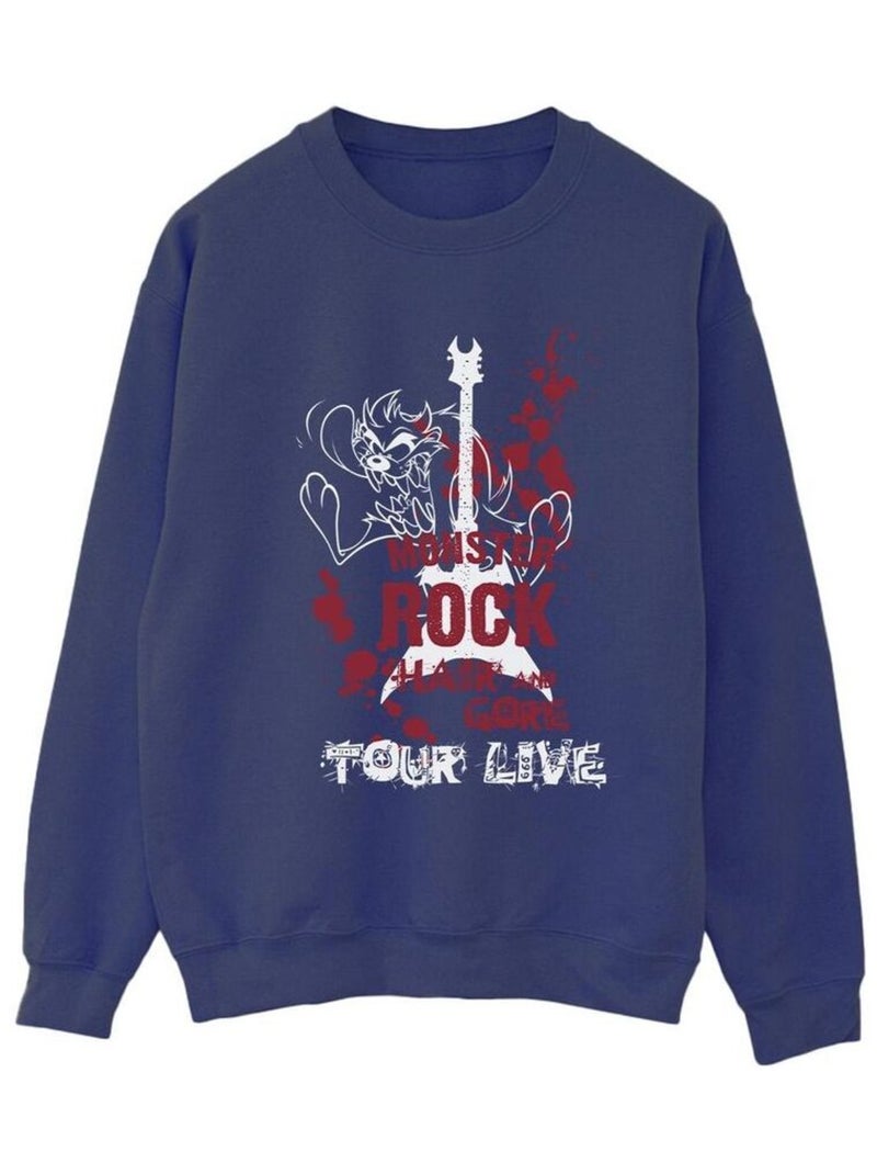 Looney Tunes - Sweat MONSTER ROCK Bleu marine - Kiabi