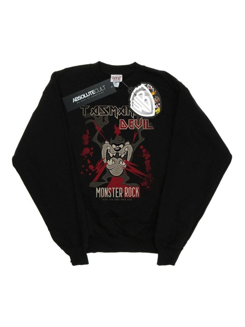 Looney Tunes - Sweat MONSTER ROCK Noir - Kiabi