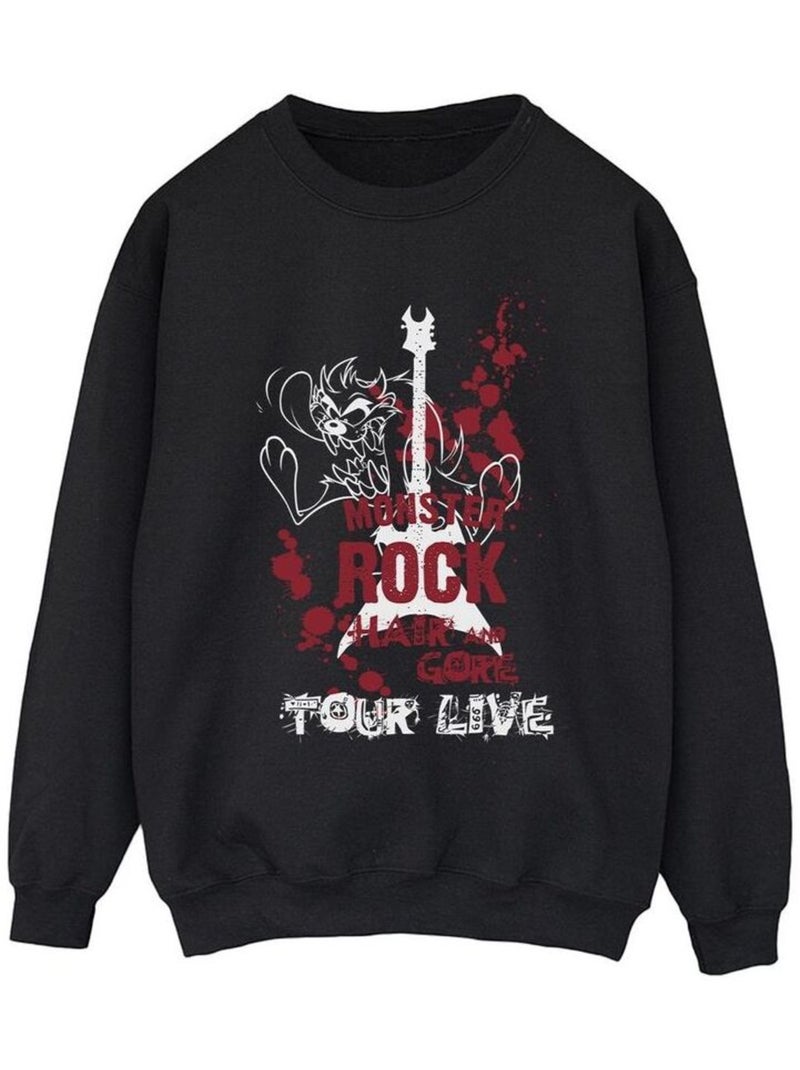 Looney Tunes - Sweat MONSTER ROCK Noir - Kiabi