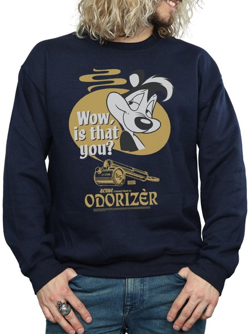 Looney Tunes - Sweat ODORIZER (Pépé le putois) Bleu marine - Kiabi
