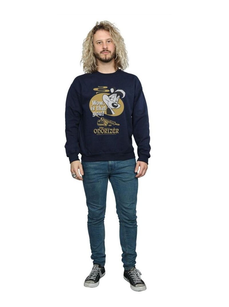 Looney Tunes - Sweat ODORIZER (Pépé le putois) Bleu marine - Kiabi