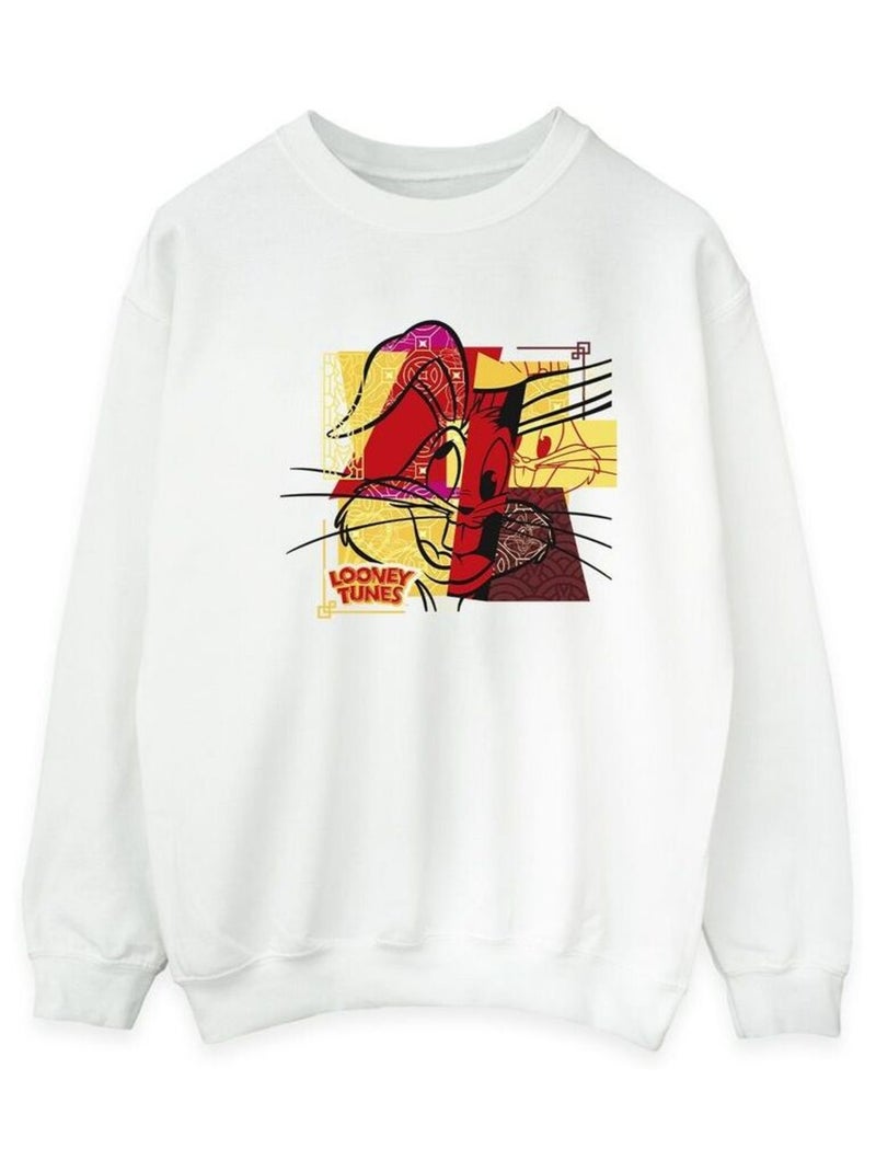 Looney Tunes - Sweat RABBIT NEW YEAR Blanc - Kiabi