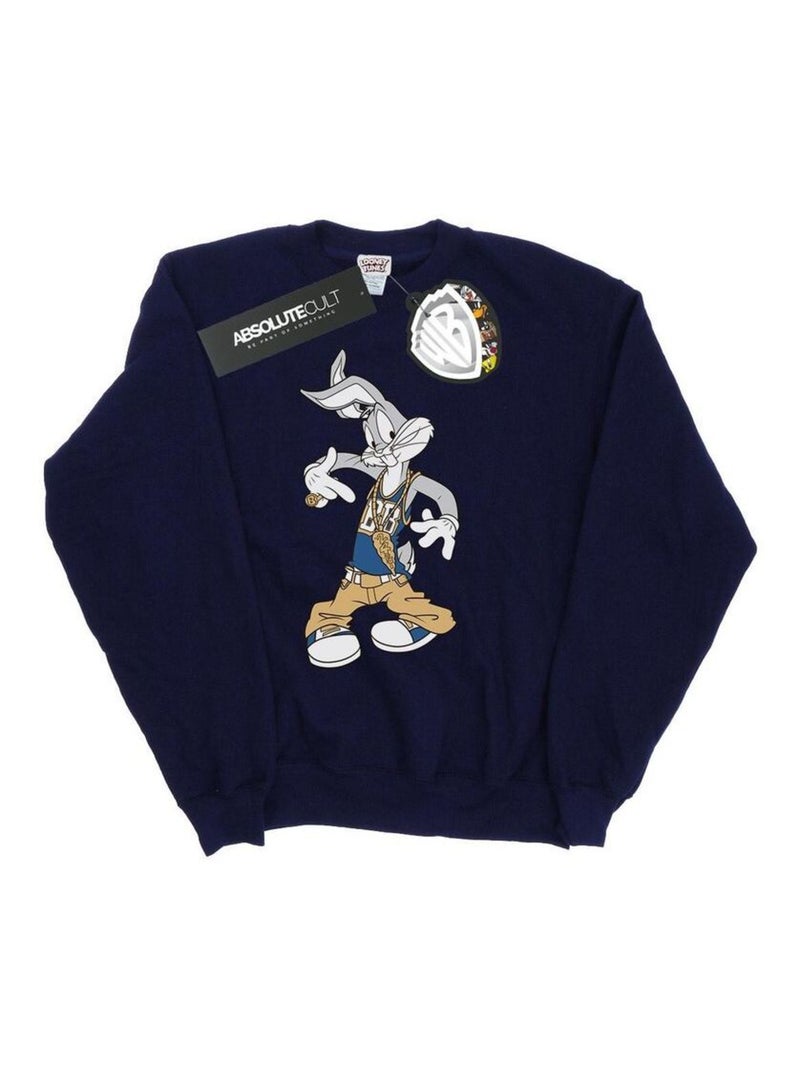 Looney Tunes - Sweat RAPPER Bleu marine - Kiabi