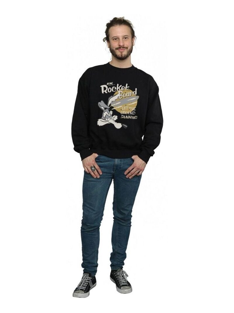 Looney Tunes - Sweat ROCKET BOARD Noir - Kiabi