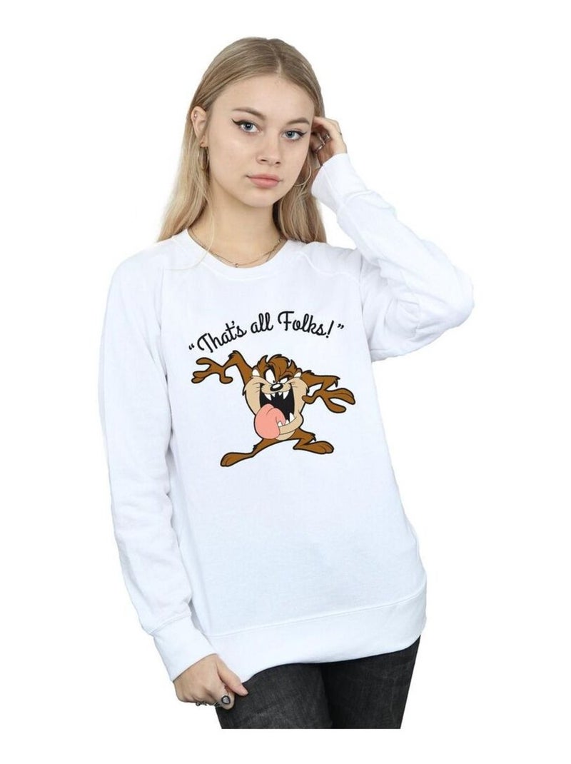 Looney Tunes - Sweat THAT´S ALL FOLKS Blanc - Kiabi