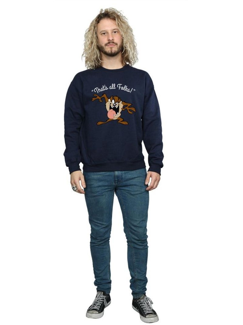 Looney Tunes - Sweat THAT´S ALL FOLKS (Diable de Tasmanie) Bleu marine - Kiabi