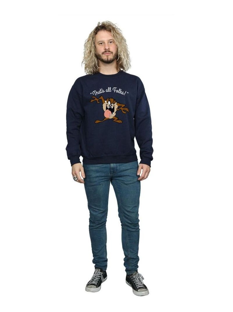 Looney Tunes - Sweat THAT´S ALL FOLKS (Diable de Tasmanie) Bleu marine - Kiabi