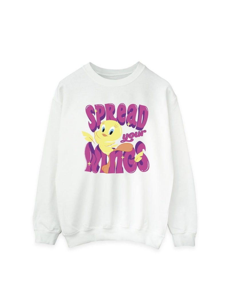 Looney Tunes - Sweat TWEEDAY SPREAD YOUR WINGS Blanc - Kiabi