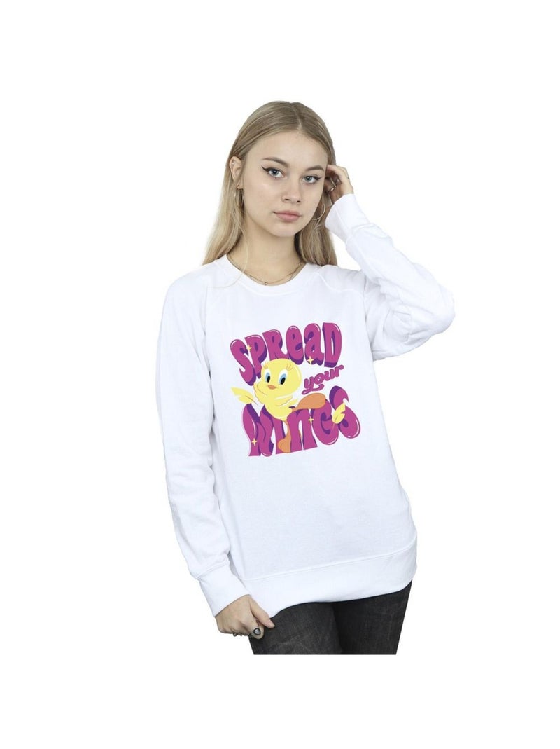 Looney Tunes - Sweat TWEEDAY SPREAD YOUR WINGS Blanc - Kiabi