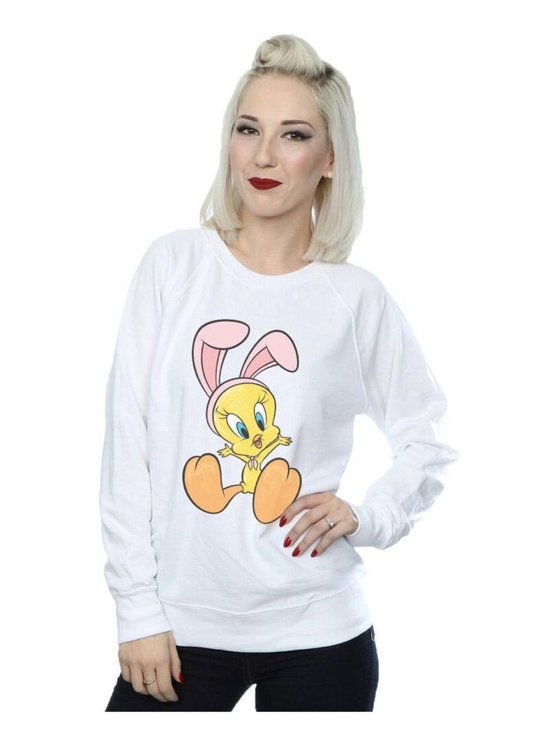 Looney Tunes - Sweat TWEETY PIE BUNNY EARS Blanc - Kiabi