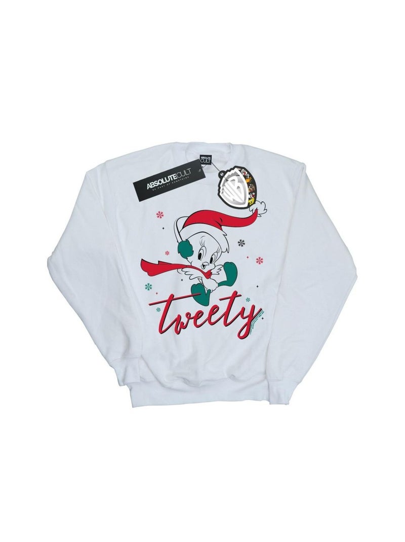 Looney Tunes - Sweat TWEETY PIE CHRISTMAS Blanc - Kiabi